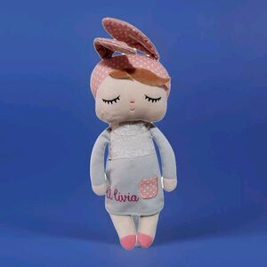 METOO 13" Angela Plush Sleeping Girl Bunny Rabbit Baby Rag Doll Stuffed Olivia